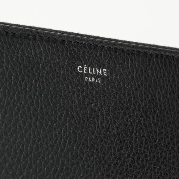 Celine Black Leather Yellow-Interior Zip Around Organizer Wallet - Picture 7 of 11